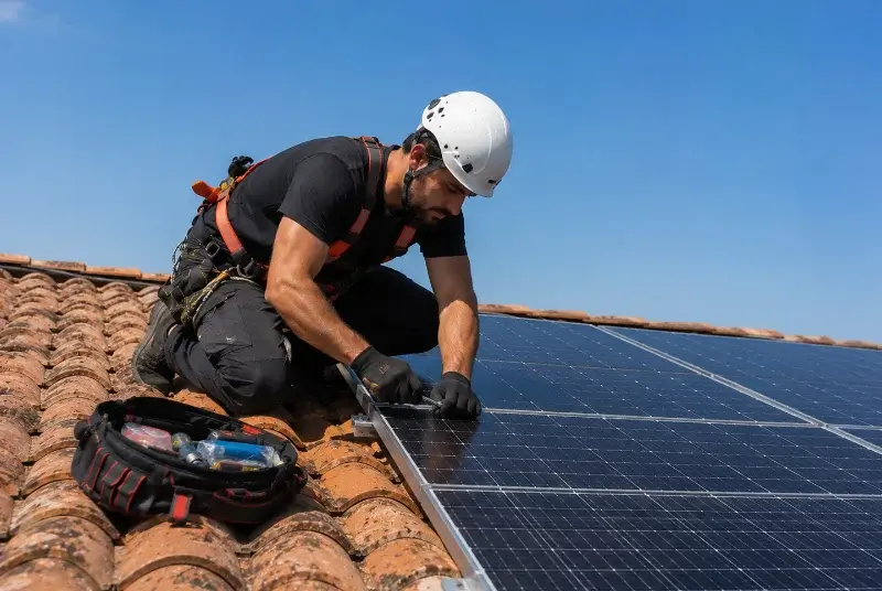 Maintenance et monitoring de panneaux solaires à Lédenon